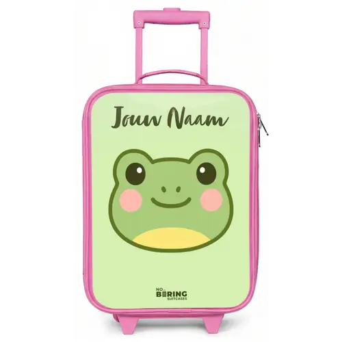 Kawai - Kikker - Groen Kinderkoffer - Roze klein -zz3dotto