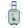 Dino - Blauw - Dier Kinderkoffer - Blauw klein -productfoto_formaten