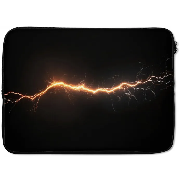Gaming - Oranje - Bliksemflits - Licht laptophoes neopreen klein -zkaufland3dotto