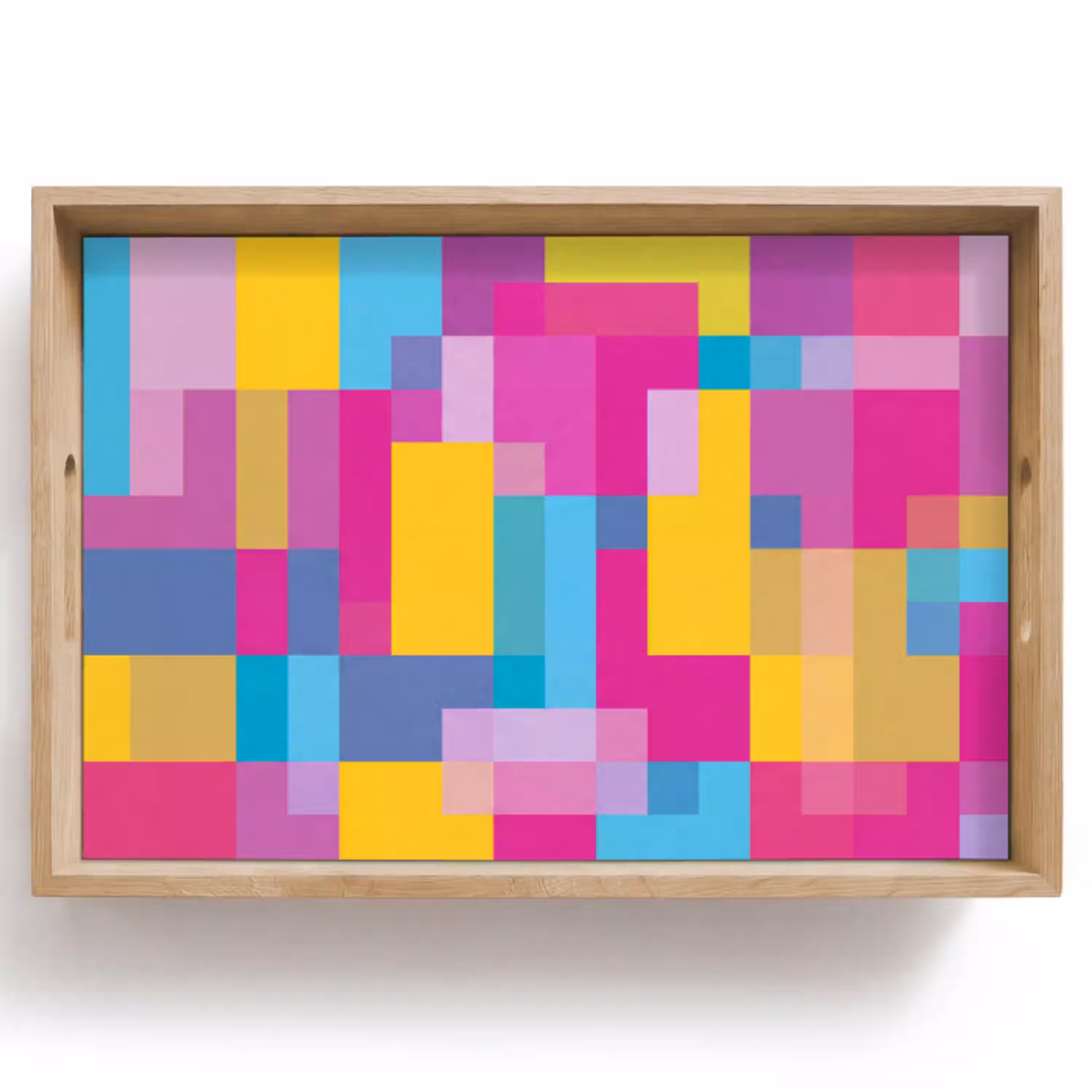 Abstract - Geometrisch - Kunst - Kleurrijk - Modern Dienblad Rechthoek middel -z3d_shopping