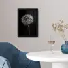 Paardenbloem - Zwart - Bloemen - Botanisch fotolijst zwart zonder passe partout klein -sfeer4