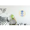 Schelpen - Blauw - Beige Wandcirkel aluminium klein -kinderkamer