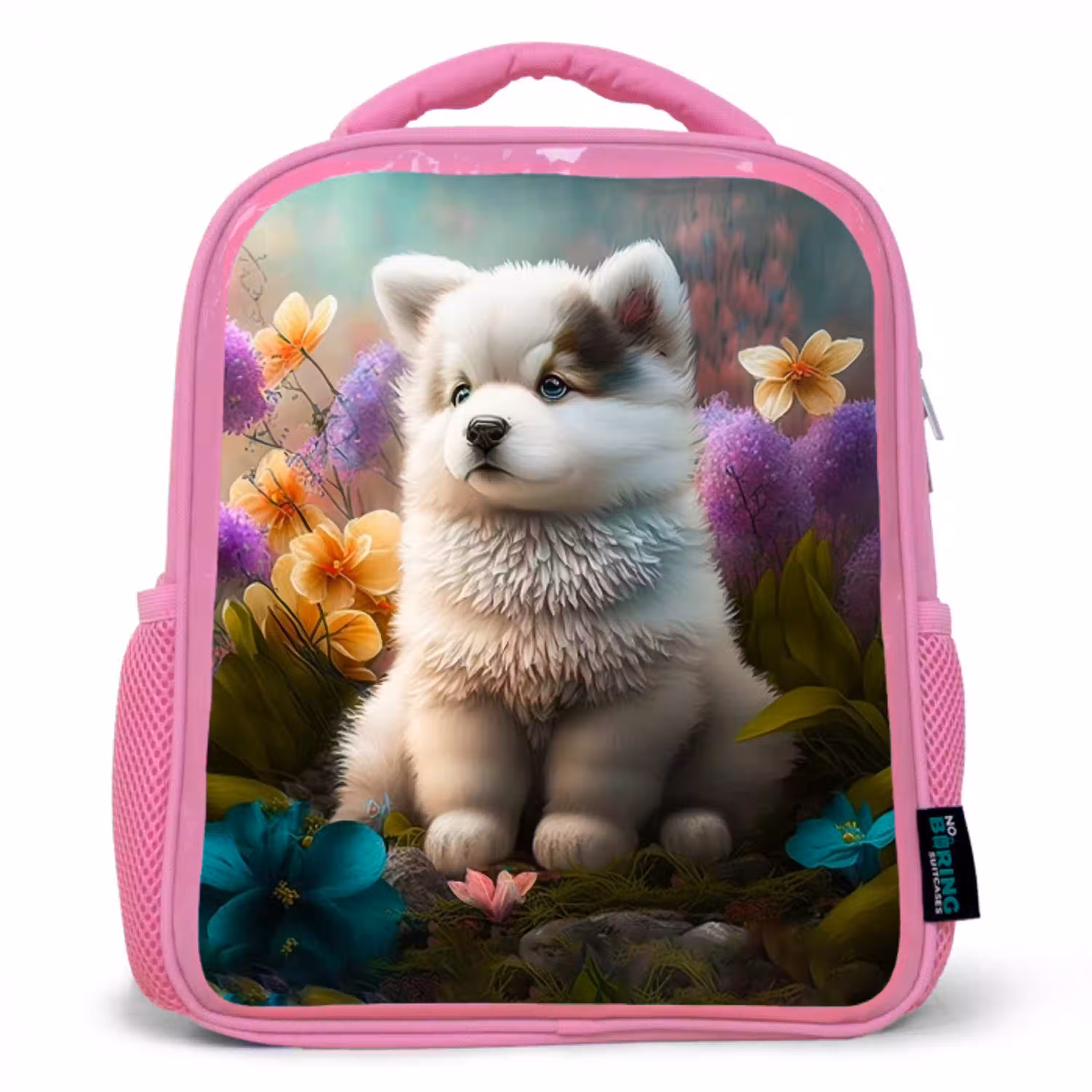 Fluffy Franky Kinderrugzak - Roze middel -3d