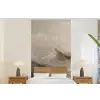 Berglandschap - Mist  - Penseelstreken fotobehang vinyl groot -bed