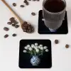 Wit - Bloemen - Tulpen - Vaas onderzetter kurk middel -sfeer2