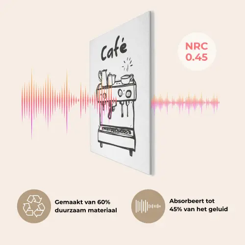 Illustratie - Café - Koffiemachine - Kopjes PET vilt klein -USP_NL