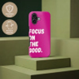 Focus on the good - Roze - Simple Toughcase MagSafe Apple iPhone 17 klein -USP_PrintM_DE