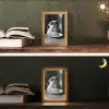 Hond - Bulldog - Pasta - Bril - Stoer - Dieren Light Box met kabel (Tafellamp) klein -sfeer3