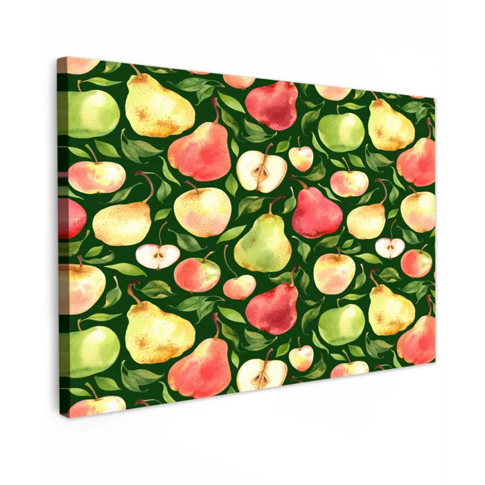 Appels - Peren - Fruit - Groen Tuinposter op houten frame 2 cm dik klein 845 -3d