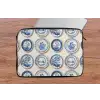 Borden - Bomen - Planten - Blauw laptophoes neopreen klein 279 -tafel
