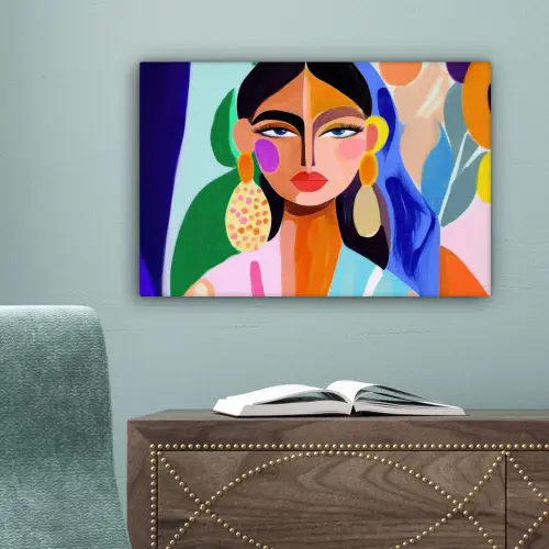Portret - Vrouw - Modern canvas 2cm klein -sfeer4