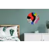 Abstract - Vormen - Kleuren - Stippen Wandcirkel aluminium klein -slaapkamer