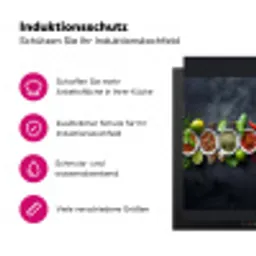 Kruiden - Specerijen - Betonlook - Stilleven Inductie beschermer vinyl 3mm groot -zzzzzzz-lf-werking