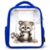 Wasbeer - Dier - Kinderen Kinderrugzak - Blauw middel -3d