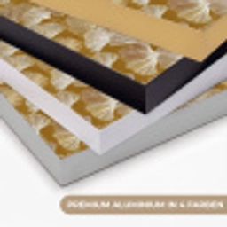 Ginkgo - Bladeren - Goud Textielframe zwart klein 947 -USP_kleurenDE