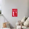 Rood - Love - Valentijn - Roze Tuinposter op houten frame 2 cm dik klein -sfeer1