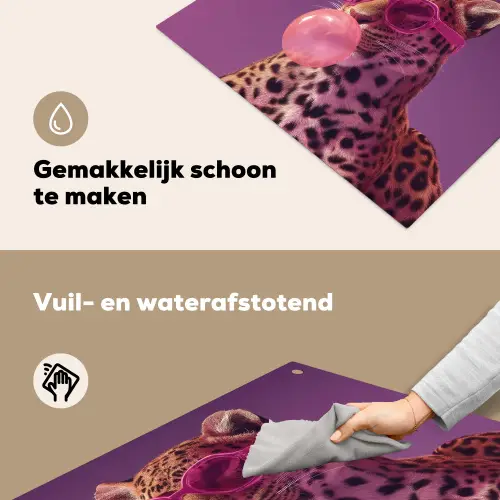 Panter - Zonnebril - Kauwgombel - Roze Inductie beschemer met haakjes middel -ky-schoon-nl