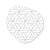 Design - Lijn - Patroon - Zwart - Wit Wandcirkel Organisch Forex 3mm klein 629 -3d