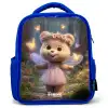 Beer - Vlinders - Bos - Fairy Kinderrugzak - Blauw middel -3d