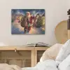 Kerstman - Dorp - Hert - Donker PET vilt klein -sfeer3
