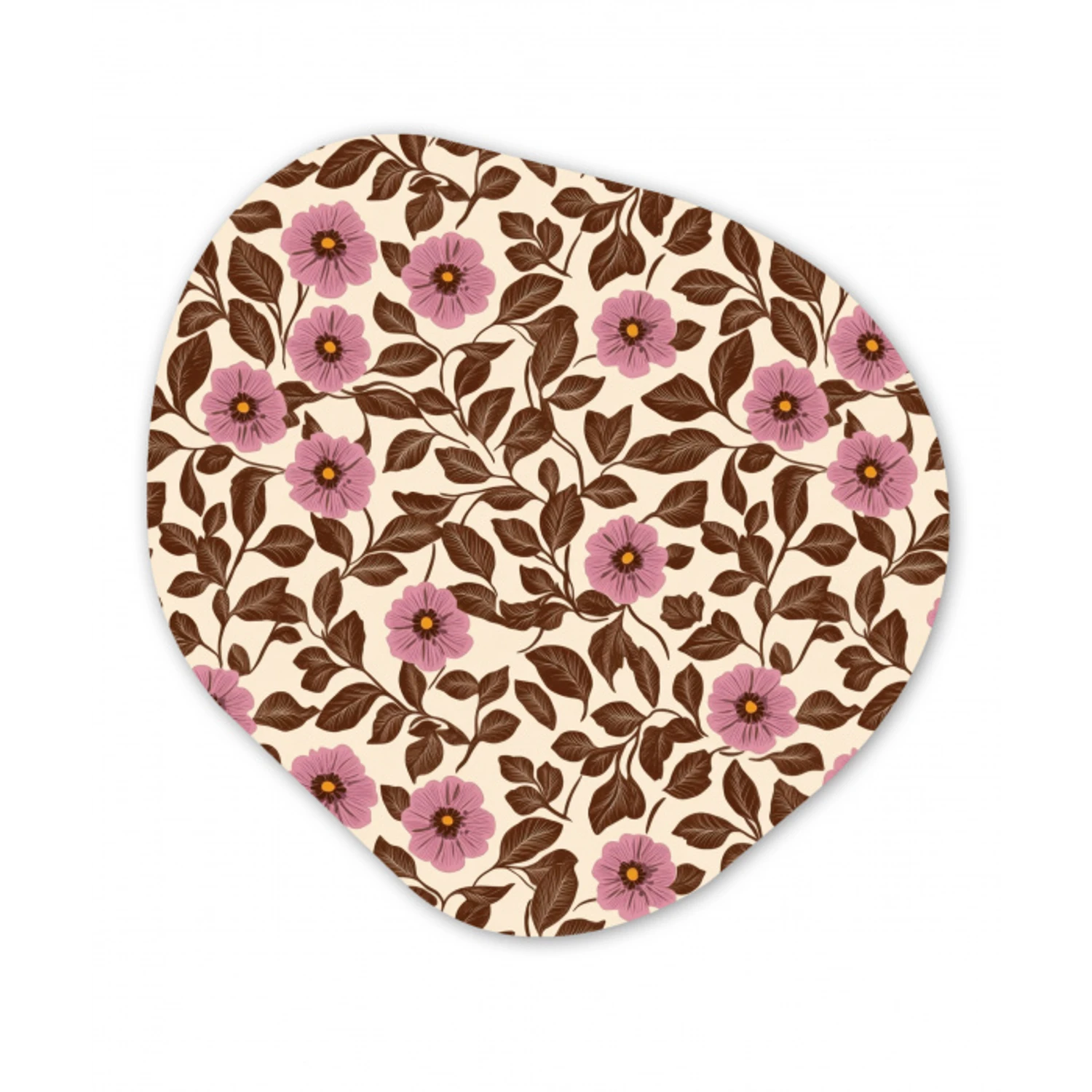 Bloemen - Bladeren - Kleurrijk Wandcirkel Organisch Forex 3mm klein 629 -3d
