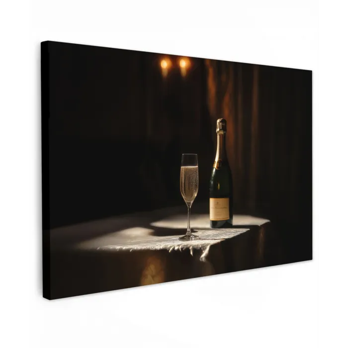 Prosecco - Bubbels - Sfeervol - Drank Tuinposter op houten frame 2 cm dik klein -3d