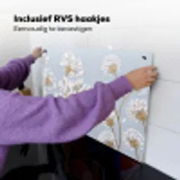 Illustratie - Bloemen - Blauw Inductie beschemer met haakjes klein -ky-ophangen-nl