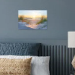 Strand - Zon - Duin - Gras - Zand - Horizon poster papier klein -sfeer2