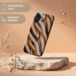 Zebra - Patroon - Bruin Toughcase MagSafe Apple iPhone 17 klein 1017 -USP_RandenV_DE