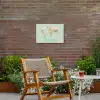 Wereldkaart - Realistisch - Kaart Tuinposter op houten frame 2 cm dik klein -sfeer3