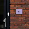 Paars met stippen - Traditioneel Naambord Rechthoek middel -sfeer1-rechthoek-S