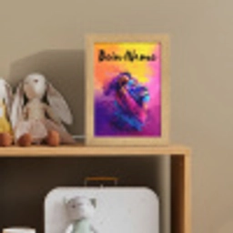 Leeuw - Verf- Kleuren - Dier Light Box met kabel (Kinderlampje) klein -sfeer2_kind