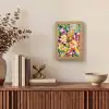 Schilderij - Olieverf - Bloemen - Regenboog Light Box met kabel (Tafellamp) klein -sfeer2