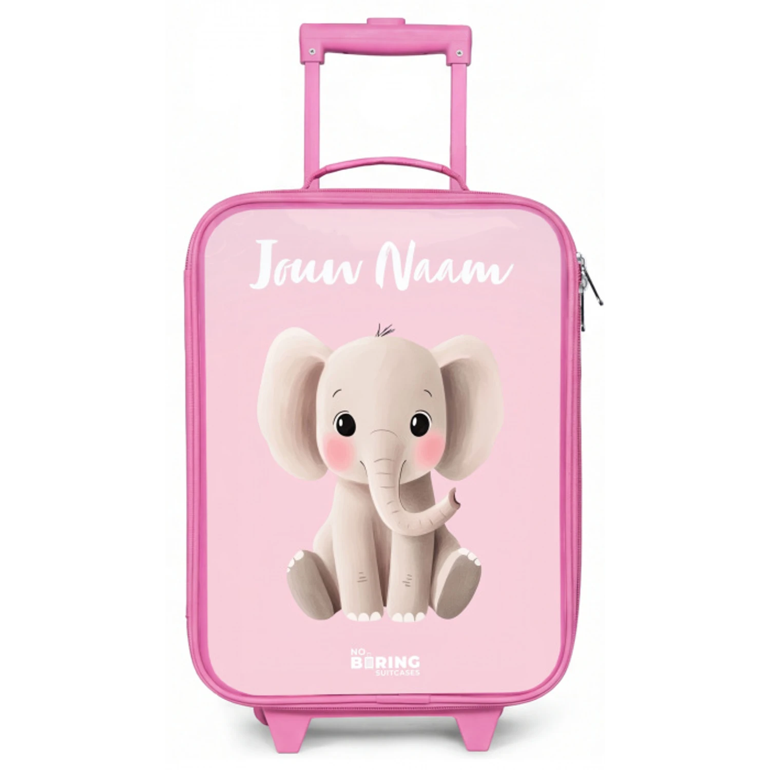 Olifant - Grijs - Baby - Slurf Kinderkoffer - Roze klein -zz3dotto
