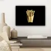Friet - Goud - Chrome - Eten canvas 2cm klein -sfeer6