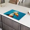 Toekan - Papegaai - Vogel - Koksmuts Inductie beschermer vinyl 3mm klein -sfeer8
