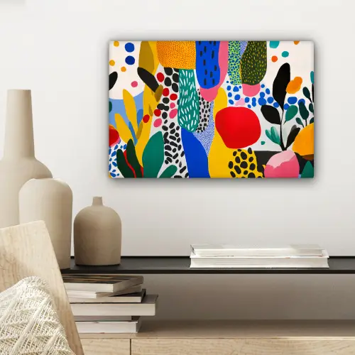 Stippen - Vormen - Modern - Kleuren canvas 2cm klein -sfeer6
