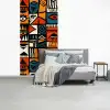 Abstract - Gezichten - Mozaïek fotobehang vinyl groot -slaapkamer