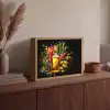 Olijfolie - Graffiti - Peper - Olijven - Modern Light Box met batterij (Wandlamp) middel -sfeer2