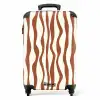 Abstract - Kastanjebruine line-art NBS - Handbagage koffer - Kinderen Unisex middel -productfoto_recht
