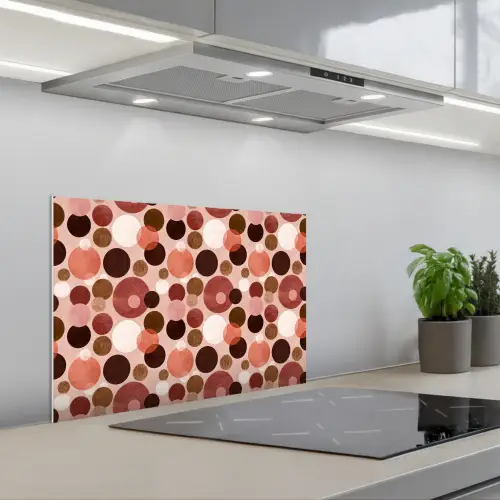 Cirkels - Modern - Kleurrijk keuken achterwand spatscherm klein 900 -3d_schuin