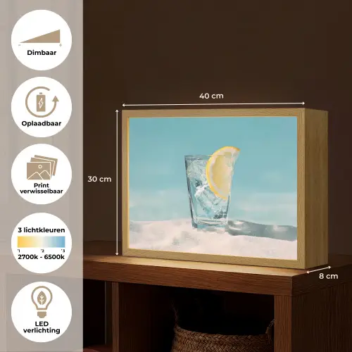 Glas - ijsblokjes - Citroen Light Box met batterij (Wandlamp) middel -USP_websiteoverzichtNL