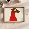 Silhouet - Hond - Trui - Rood Dienblad Rechthoek middel -USP_Formaat