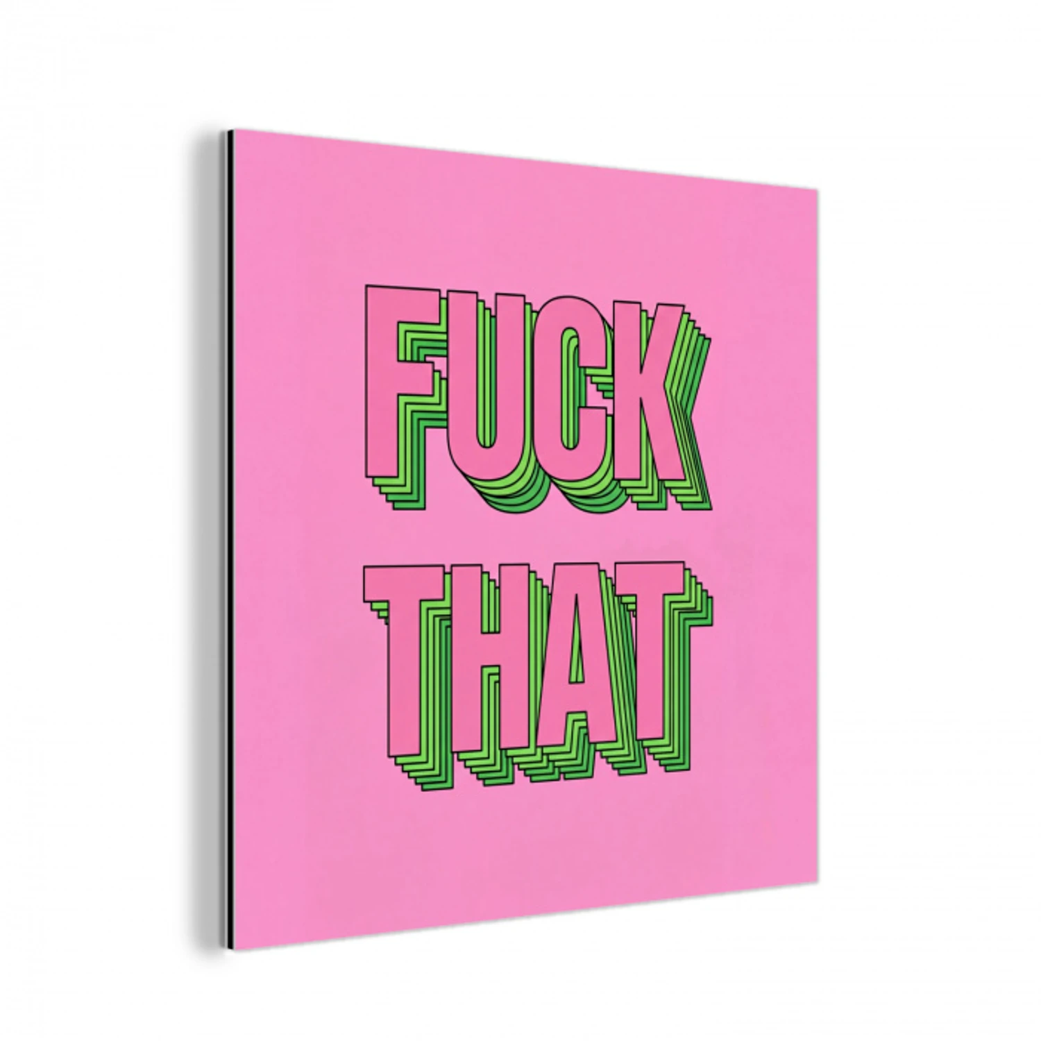 Tekst - Bold - Roze aluminium wit klein -3d