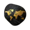Wereldkaart - Goud - Marmer Wandcirkel Organisch Forex 3mm klein -3d