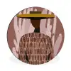 Abstract - Figuur - Illustratie - Hoed Wandcirkel aluminium klein -3d