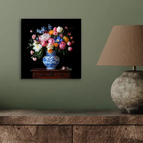 Rozen - Bloemen - Vaas - Boeket aluminium wit klein -sfeer2