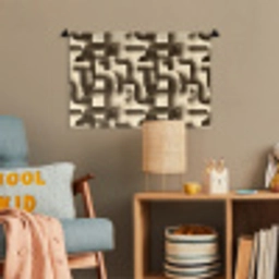 Abstract - Retro - Zwart Wandkleed katoen klein 269 -wsfeer4_kind