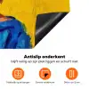 Frida Kahlo - Vrouw - Geel - Blauw - Bloemen Inductie beschermer vinyl 3mm klein -zzzzzzz-td-onderkant