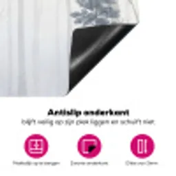 Bos - Bomen - Mist - Natuur - Illustratie - Grijs Inductie beschermer vinyl 3mm klein -wsfeer4_website